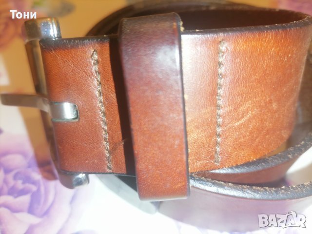 SADDLER Мъжки Колан Естествена Кожа Запазен 110см., снимка 5 - Колани - 44495208