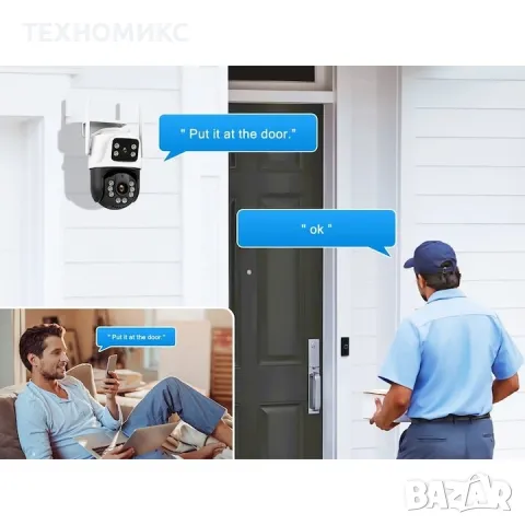 Двойна камера с AI WiFi 6 Mpx iCSee, снимка 3 - Камери - 48557156