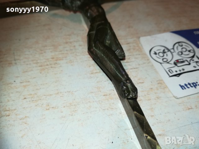 кръст с христос-масивен мед/месинг/бронз 0412201556, снимка 8 - Колекции - 31014817