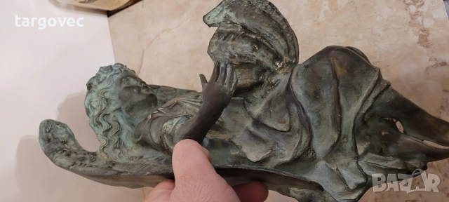 бронзова фигура статуетка пано Ангел, снимка 3 - Статуетки - 52797093