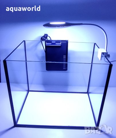 Нано аквариум 40 литра ОБОРУДВАН и подарък корен, снимка 3 - Аквариуми - 35605245