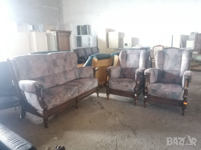 Холова гарнитура диван 3+1+1 внос от Европа , снимка 14 - Дивани и мека мебел - 30439659