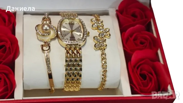 Луксозен комплект часовник и гривни – съвършеното съчетание на елегантност и стил, снимка 2 - Други - 48636462
