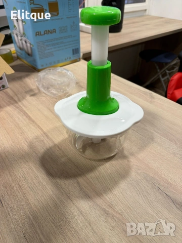 Ръчен кухненски чопър 900 мл с 3 остриета от неръждаема стомана стъкло Cheffinger