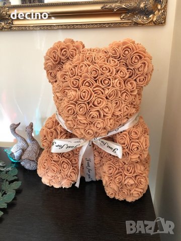 Мече от вечни рози в подаръчна кутия Свети Валентин, снимка 8 - Други - 30809241