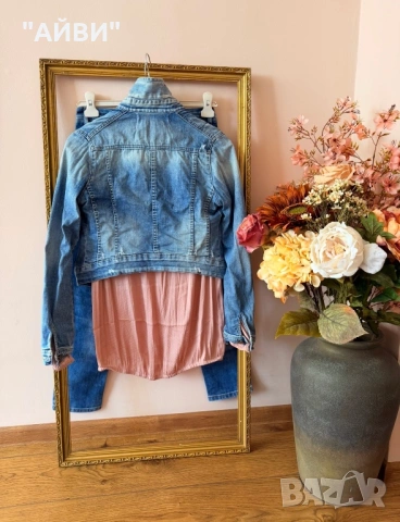 ZARA Дамски дънки, яке и риза, снимка 13 - Дънки - 54031167