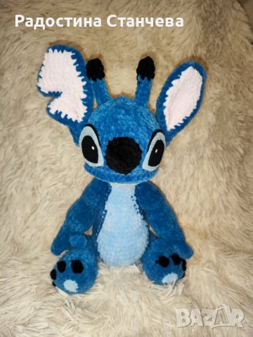 Стич - плюшен, ръчно изработен , снимка 5 - Плюшени играчки - 42682436