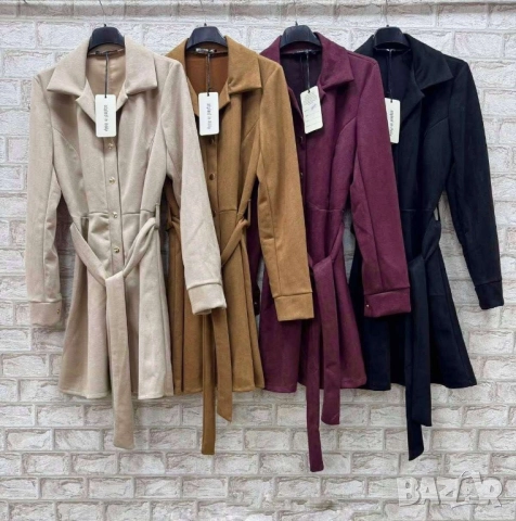 къси велурени рокли с колан 