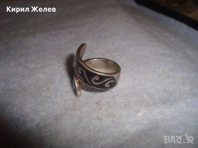 ПОСРЕБРЕН ЕМАЙЛИРАН СТИЛИЗИРАН МЕСИНГОВ АРТ МОДЕЛ ПРЪСТЕН ОРНАМЕНТИРАН 17511, снимка 9 - Пръстени - 37510260
