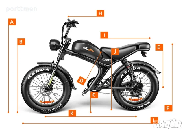 Emoko c93 Dual motor 2000w Електрически велосипед