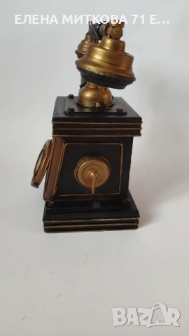 Стар метален декоративен телефон, снимка 3 - Антикварни и старинни предмети - 54188884