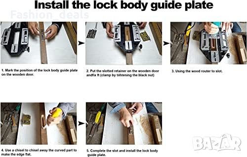 Нов уред Алуминиев инструмент за маркиране прорези панти Дървообработване, снимка 5 - Други инструменти - 42109817