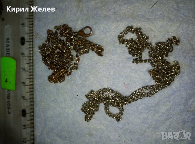ДВЕ СТАРИ СТОМАНЕНИ СИНДЖИРЧЕТА ВЕРИЖКИ ЛАНЧЕТА 39216, снимка 5 - Колиета, медальони, синджири - 42117522