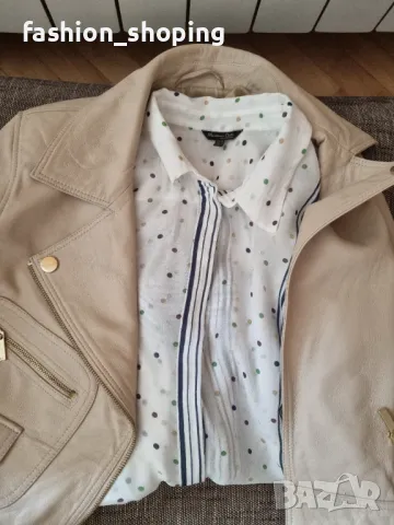  Риза с десен точки Massimo Dutti, размер 40, снимка 8 - Ризи - 50052344