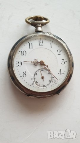 Сребърен джобен часовник Avance Retard, снимка 3 - Антикварни и старинни предмети - 44214818