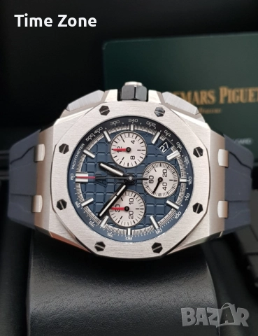Audemars Piguet Royal Oak Offshore Chronograph 43mm Steel Blue Dial, снимка 3 - Мъжки - 52998647