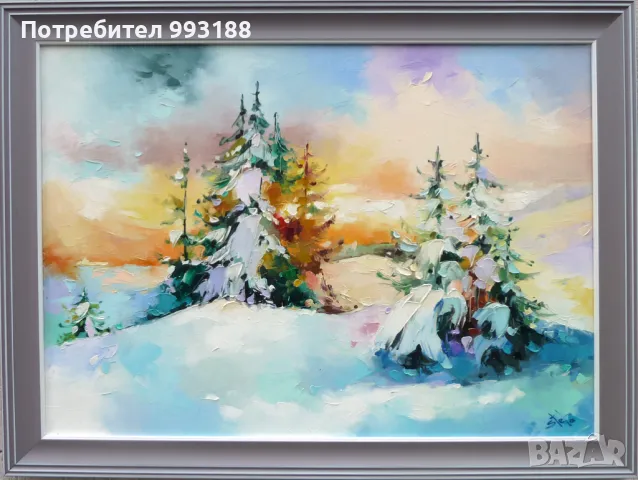 картина масло, платно, снимка 1