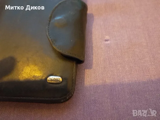 Бонд портфейли маркови ест.кожа 3броя страничен 130х95мм и два други 125х90 мм единия с вътрешен цип, снимка 4 - Портфейли, портмонета - 56074297