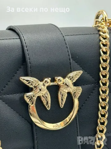 Дамска черна чанта с дълга дръжка за през рамо Pinko Код A369, снимка 2 - Чанти - 48411274