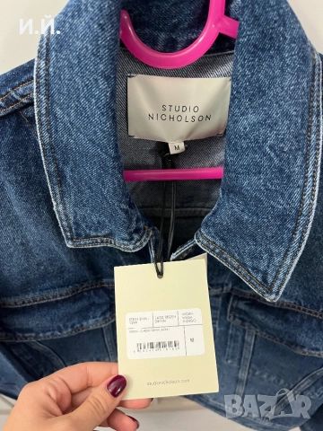 Мъжко дънково яке Studio Nicholson, снимка 3 - Якета - 52159980