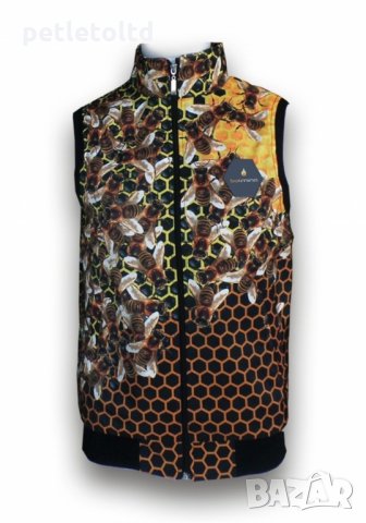 Суичър с качулка и вертикален цип  I LOVE BEES , снимка 3 - За пчели - 30170280