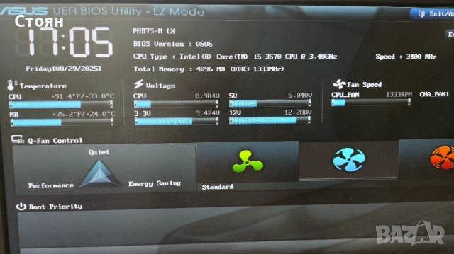 дъно, процесор и памет