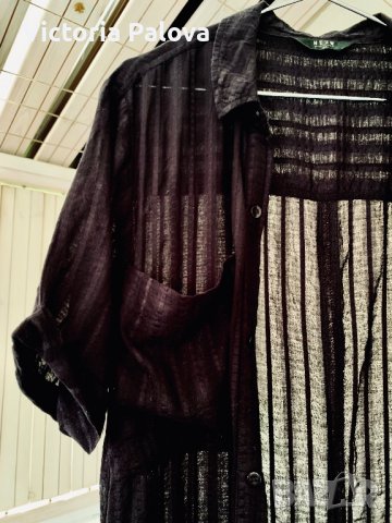 Дълга рокля-риза-наметало NEUW, снимка 3 - Рокли - 37956861