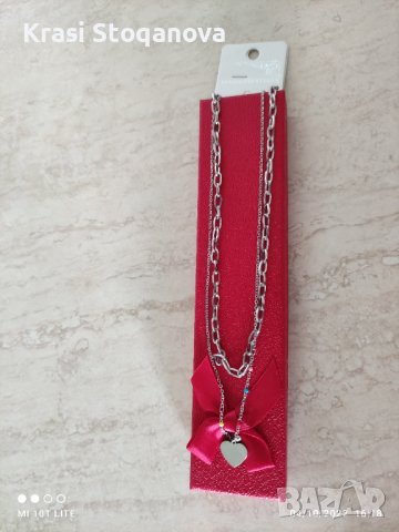 Дамски Бижута Двойни с Украшения - Неръждаема Стомана , снимка 4 - Бижутерийни комплекти - 38219507