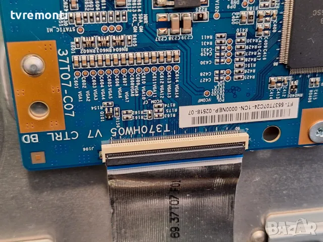 T-con Board T370HW05 V7 CTRL BD 37T07-C07 ,SAMSUNG UE37D6510 for 37inc DISPLAY LD370BGB-C2, снимка 2 - Части и Платки - 49772753