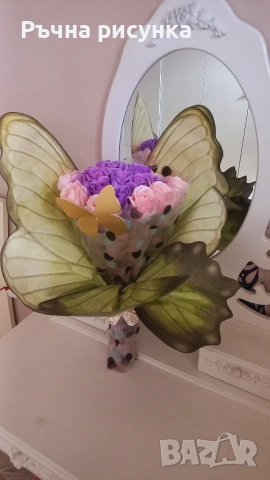 Големи букети,различни цени ,51рози,21рози,23рози, снимка 14 - Декорация за дома - 49894439