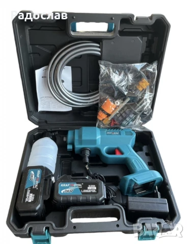 Мобилна Акумулаторна Водоструйка KraftRoyal с 2 Батерии 36V 8Ah , снимка 9 - Други инструменти - 48024457