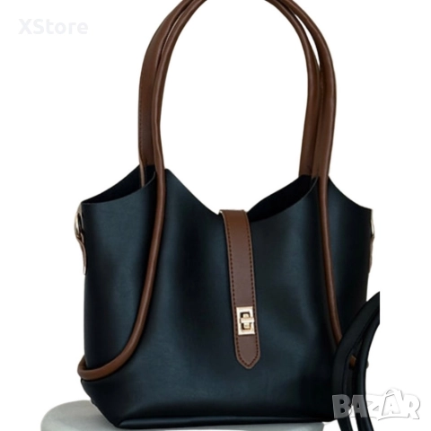 Изискана дамска чанта с практичен несесер