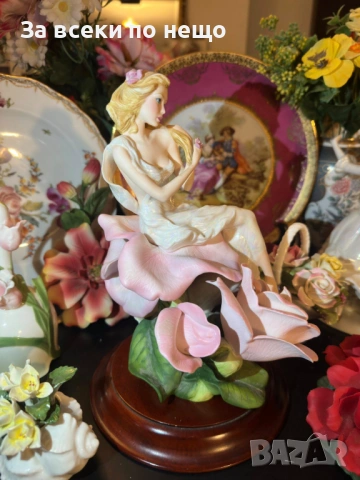 Franklin Mint Sculpture Figurine “Lady Rose” художник Jegou изработена през 1988 Код P2169