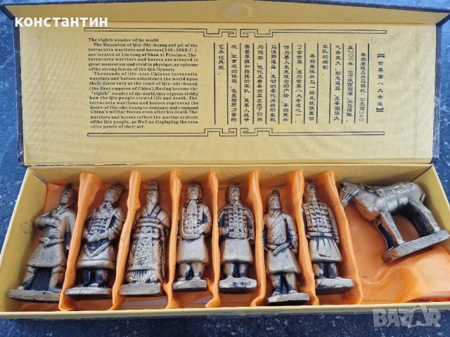 антична китайска кутия с теракотени воини