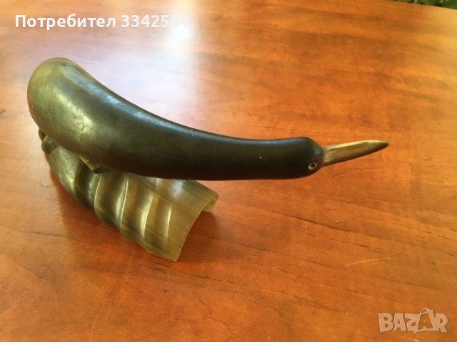 СТАТУЕТКА СКУЛПТУРА ФИГУРА ОТ РОГ ПТИЦА, снимка 3 - Статуетки - 38143894