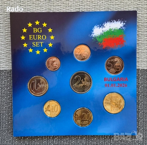 Албумче Нови (UNC)ЕВРОМОНЕТИ ОТ БЪЛГАРИЯ- емисия 2026 година