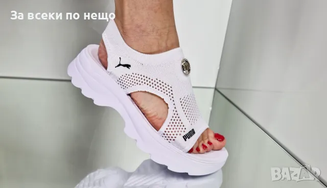 Puma Дамски Бели Сандали С Метален Акцент Пума Код P603, снимка 6 - Сандали - 50427836