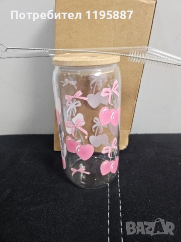 Стъклена чаша , снимка 3 - Чаши - 52362998