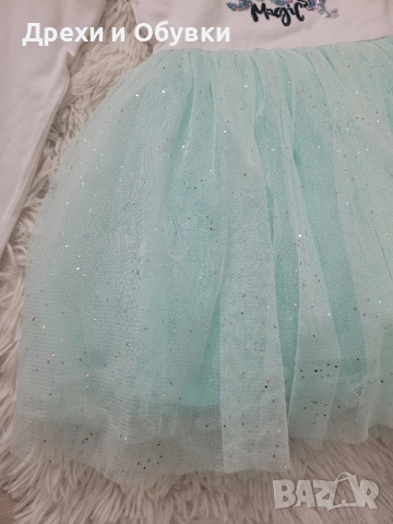 Детски официални рокли в розово и синьо с тюл и пайети. , снимка 3 - Детски рокли и поли - 52468155