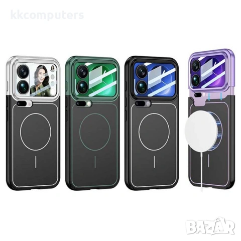 GKK Магнитен Калъф за Xiaomi 17 Pro - PC, Детайлен капак за камера, С включено стъкло, 4 цвята, снимка 2 - Калъфи, кейсове - 53885088