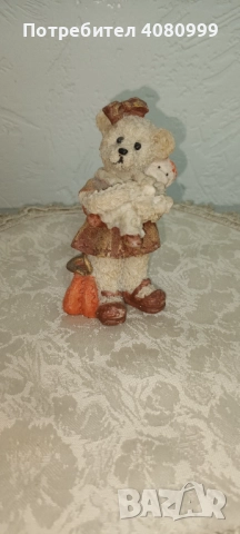 Мини фигурка "Меченце с бебе", мисля клей, снимка 2 - Колекции - 51969004