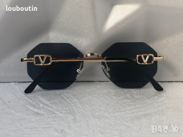 Valentino дамски слънчеви очила Осмоъгълник с верижка синджир, снимка 12 - Слънчеви и диоптрични очила - 44600680