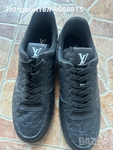 Нови мъжки обувки Louis Vuitton – черен цвят, размер 45, снимка 4 - Маратонки - 53988490