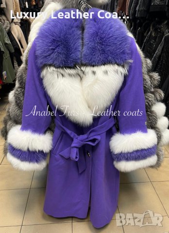 Луксозни дамски палта с естествен косъм, снимка 18 - Палта, манта - 38065701