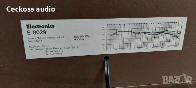 🔊 Винтидж тонколони Electronics E 8029 (HECO, Germany), снимка 8 - Тонколони - 53259218