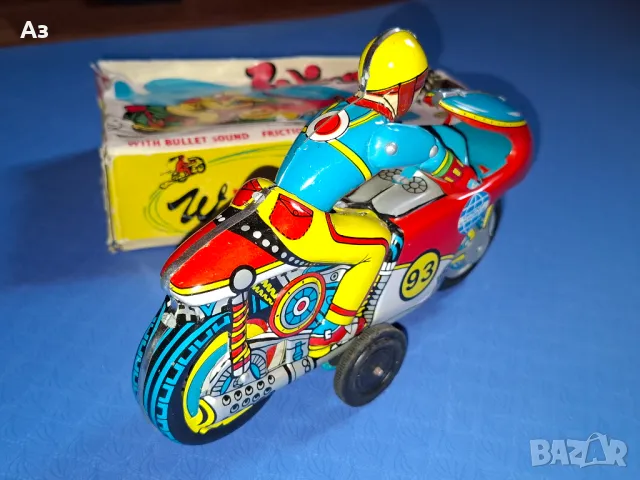 Made in India ламаринен мотор Winner Motor Cycle от 1973 година, снимка 3 - Колекции - 50175192