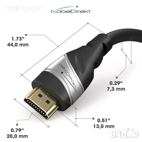 8K ултра високоскоростен HDMI 2.1 кабел – 8K@60Hz 5м, снимка 3 - Друга електроника - 48704324