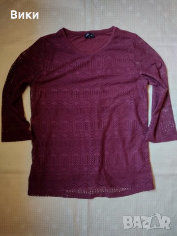 Бордо блуза Reserved, снимка 1 - Блузи с дълъг ръкав и пуловери - 34520702