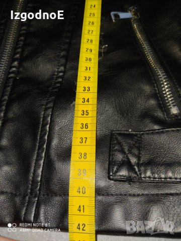 128/134 Страхотно кожено яке от Киндер ленд, снимка 3 - Детски якета и елеци - 35436084