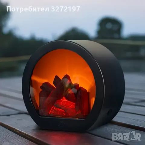 USB декоративна камина с реалистичен изкуствен огън, снимка 4 - Настолни лампи - 48131958